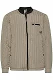 11 Project PRArik Herren Steppjacke Übergangsjacke Jacke leicht gefüttert mit Ripp-Kragen Regular Fit, Größe:M, Farbe:Crockery (161104)