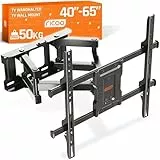 RICOO S7244 TV Wandhalterung Schwenkbar für 40 bis 65 Zoll Wandhalterung Fernseher Halterung max 60 Kg VESA 200x200 bis VESA 400x400 TV Halterung Fernsehhalterung Wand Schwenkbar auch 43 50 55 Zoll