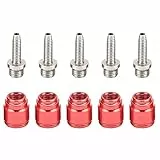 Keenso Scheibenbremse Olive Einsatz, 5 Sets Fahhrad Hydraulik Scheibenbremse Oliven und Verbindungseinsatz Aluminiumlegierung+Edelstahl für AVID Öl/Scheibenbremse