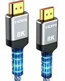 SNOWKIDS HDMI Kabel 8K@60HZ 2M, HDMI 2.1 Kabel 48Gbit/s 4K@120HZ 7680P Dolby Vision, DTS: X, HDCP 2.2 und 2.3, HDR 10, eARC, HDR, kompatibler PS5 HDTV Projektor PC Monitor PS4