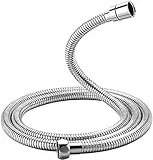 GRIFEMA Duschschlauch 1,8m - Edelstahl Brauseschlauch 180cm Standard G1/2', Anti-Knick & Leckfrei, Chrom-Silber, Flexibel & Langlebiger Ersatz Duschschlauch mit Messinganschlüssen und Dichtungen