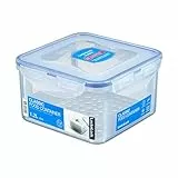 LocknLock PP Classic Frischhaltedose mit Serviereinsatz, 1,2 L, 155 x 155 x 87 mm, 100 % luft- und wasserdicht, Cleveres Verschluss-System, Vorratsdose Kühlschrank & Gefrierfach