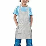 YEBABFIT Kids Apron, Toddler Cotton Adjustable Bib Chef Apron with Pocket, For Children Age 2 to 5 years, Boys Girls