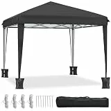 YITAHOME 3X3Meter Outdoor Pop Up-Pavillon mit Seite Faltpavillon, Wasserdichter Faltbarer Gartenpavillon Für Alle Jahreszeiten Camping Pavillon Anti-uv Mit Kostenlosen Höhenverstellbaren Party Märkte