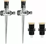 2pcs Gartensprenger, 360°Rasensprenger,Automatischer Sprinkler, Einstellbar Metall Erdspieß Garten Sprühregner,für Rasen Pflanzen Gemüse Blumen Garten