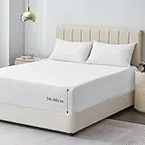 Aisbo Spannbettlaken 180x200cm Bettlaken Boxspringbett - Bett Laken Weiß 180x200 aus Premium Mikrofaser, weiches Spannbetttuch 180 x 200 Weiss Steghöhe 40cm für Wasserbett Bed Fitted Sheet