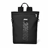 FANDARE 3 in 1 Daypacks Herren Damen Rucksack Schulrucksack Leinwand Schulranzen Hochschule Rucksack Mädchen Junge Schultertaschen Laptop Schultertasche für Uni Reisen Freizeit Schule Büro Schwarz