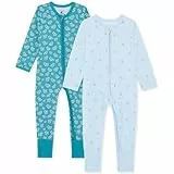 Bramble & Bear Unisex Baby (2er-Pack) Kleinkind- Und Baby-schlafanzüge Sleepsuit, Gelbbraun Und Blaugrün, 4-5 Jahre EU