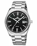 MEGALITH Silber Herrenuhr Edelstahl Einfach: Analog Business Armbanduhr Herren mit Leuchtend Datum - 30M Wasserdicht für Beruf und Alltag - Stylisch Geschenk für Lässig Männer