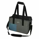 Kerbl Pet Tragetasche Vacation, Hundetasche, Transporttasche, grau, blau, 40x20x27cm, Nylon, Hunde, Katzen, bissfeste Netzeinsätze, Bezug waschbar