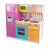 KidKraft Deluxe Big and Bright Kinderküche aus Holz mit Zubehör, Spielküche mit Kochgeschirr und Spielzeug Handy, Spielzeug für Kinder ab 3 Jahre, 53100