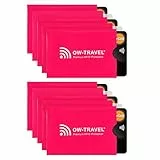OW-Travel RFID Schutzhülle Kreditkarten TÜV geprüft 10 Stück RFID Blocker Kartenhülle, EC Karten Schutzhülle, NFC Schutzhülle EC Karte, Bankkarten Schutzhülle, Kartenschutzhülle für EC Karte