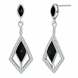 J.MUEN Damen Ohrringe Silber 925 Geometrisches Ohrringe Hängend,für Hypoallergen Mädchen Schmuck