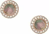 Fossil Ohrringe Für Frauen Misty Autumn, 8,3(Durchmesser)*1,8(Dicke) mm Rose Gold Edelstahl-Ohrringe, JF02949791