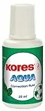 Kores Korrekturfluid Aqua auf Wasserbasis, 20 ml, 10 Stück, weiß