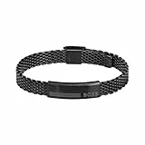 BOSS Jewelry Mesh-Armband für Herren Kollektion ALEN aus Schwarzem Edelstahl - 1580612