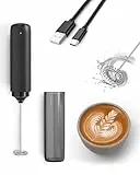 Elektrischer Milchaufschäumer, wiederaufladbar, tragbarer Mini-Mixer für Kaffee/Milchkaffee/Cappuccino/heiße Schokolade