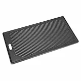 GFTIME 45 x 24cm Wendeplatte Gusseisen für alle RÖSLE VIDERO G2-, G3-, G4- und G6-Modelle (ab Modelljahr 2021), Universal Gusseisen Grillplatte Gasgrill Zubehör, 1 Stück