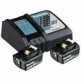 Makita Power Source Kit (2x Werkzeugakku mit Ladestation, Ersatzakkus für Elektrowerkzeuge von Makita) 197570-9