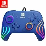 PDP Official Switch Afterglow Wave Wired Controller - Blue