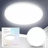 BestLuz LED Deckenlampe 6500K 18W 3600LM rund Ø30cm, LED Deckenleuchte flach ultradünn IP44 wasserfest, moderne Deckenpanel-Lampe für Küche, Bad, Wohnzimmer, Flur, Schlafzimmer, weiß