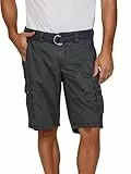 Timezone Cargo Shorts Herren mit Gürtel Regular Fit MaguireTZ Kurze Hosen Cargoshorts Sommer 100% Baumwolle, Größe:36, Farbe:Dark Ink Blue (3929)