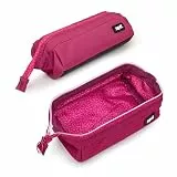 ZIPIT Lenny Federmäppchen für Mädchen, Großes Mäppchen für Schule und Büro, Etui mit breiter Öffnung, Federmappe Rosa