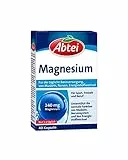 Abtei Magnesium – für Sport, Freizeit und Beruf - zur täglichen Basisversorgung für Muskel- und Nervenfunktion - mit 240 mg Magnesium - 1 x 40 Kapseln