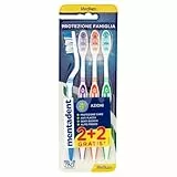Mentadent Zahnbürste Medium 4 Aktionen, 1 Packung mit 4 Zahnbürsten