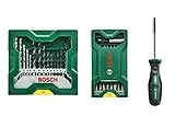 Bosch Accessories 25 + 15 + 1 Mini-X-Line Set plus Griff (für Metall, Holz, Stein, Zubehör Bohrmaschine)