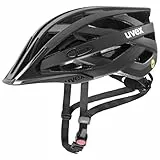 uvex i-vo cc MIPS - Leichter Allround-Helm für Damen und Herren - MIPS-Sysytem - erweiterbar mit LED-Licht - All Black matt - 52-57 cm