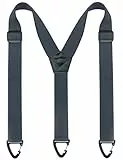 JEMYGINS Herren Outdoor Hosenträger Y-Typ längenverstellbar mit Dreieckige Anti-Rutsch-Schnalle Stahlblau