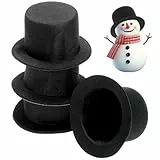 Gadpiparty 4 Stück Mini Zylinder, Zylinder Hut Klein, für Heimwerker Puppenhausmöbel Weihnachtsfeier Dekoration