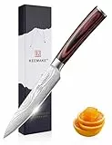KEEMAKE Küchenmesser Klein Allzweckmesser, 13cm Scharf Gemüsemesser Kochmesser aus Edelstahl mit Klingenschutz, Profi Universalmesser für Tomaten Kartoffeln