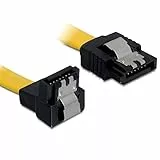 Delock SATA 6 GB/S Kabel gerade auf unten gewinkelt 50 cm gelb