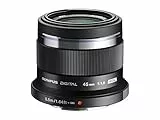 Olympus M.Zuiko Digital 45mm F1.8 Objektiv, lichtstarke Festbrennweite, geeignet für alle MFT-Kameras (Olympus OM-D & PEN Modelle, Panasonic G-Serie), schwarz