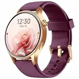 Smartwatch Damen Rund mit Telefonfunktion- 1.32' AMOLED Display, Fitnessuhr mit 110+ Sportmodi &3ATM, Fitness Tracker für iPhone/Android Schrittzähler mit Pulsmesser/ SpO2/ Schlafmonitor- Violett