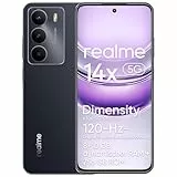 realme 14x 5G-Smartphone, 18 GB Dynamic RAM, 256 GB ROM, augenschonendes 120-Hz-Display, 50-MP-Kamera, 5000-mAh-Akku, Stoßfestigkeit in Militärqualität, Octa-Core, Schwarz (ohne Adapter)