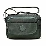 tuokener Crossbody Tasche Damen Schultertaschen Umhängetaschen Wasser-Beständige mit Multi Pocket (Armeegrün)