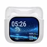 Sprachübersetzungs-Ohrhörer, LCD-Touchscreen-Echtzeitübersetzer für 137 Sprachen Online-Übersetzung, BT 5.4 IPX5 Wasserdichtes Zwei-Wege-Übersetzergerät für Reisen und Geschäft