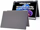 mCover Nur kompatibel mit HP OmniBook X Flip 16-ASxxxx 16-AUxxxx 16-ARxxxx 16-BExxxx 2-in-1 Windows-Laptop-PC (nicht für andere HP-Modelle geeignet), Schwarz