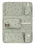 LÄSSIG Autoorganizer Autorücksitzorganizer Rücksitztasche für Auto zum Hängen zusammenklappbar 60 cm/Car Wrap-to-Go Happy Prints Oliv