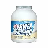 Body Attack POWER PROTEIN 90 - Vanille - 2kg Dose - Mehrkomponenten Protein Pulver, Made in Germany - Mit BCAA, Vitaminen & L-Carnitin - Protein Shake extra cremiger Geschmack, gute Löslichkeit