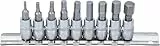 BGS 2749 | Bit-Einsatz-Satz | 9-tlg. | 6,3 mm (1/4') | Innensechskant | Zollgrößen 3/32' - 3/8' | CV-Stahl