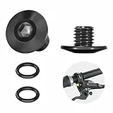 Entlüftungsschraube für Shimano - Fahrrad-Entlüftungsschraube O-Ring Ölkappenschraube für Geteilten Fahrradkörper TC4 Titanlegierung Schrauben Kompatibel mit Shimano XT SLX Zee Deore LX (M5 X 10mm)