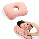 Babyezz Eine Seitlich Gelockte Schläfe, Die Auf Eine Entzündete Schläfe und Entzündete Ohren Passt, Eine Baumwolle und Polyester Entsprechend Verstellt (Rosa)