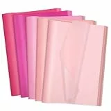 woric 60 Blatt Seidenpapier, 35 x 50cm Rosa Seidenpapier Verpackungsmaterial Bastelpapier Geschenkpapier für DIY Basteln Hochzeit Geburtstag (5 Farben)