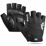 Lamicall Fahrradhandschuhe Herren & Damen, Fitness Handschuhe - [Stoßdämpfend & Atmungsaktiv] Halbfinger MTB Handschuhe Herren Sommer, Weich & Leicht Sporthandschuhe für Radfahren, Trekking, Motorrad