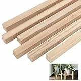 6 Stück Holzstäbe Quadratisch Holzstäbchen Zum Basteln, 30 x 1,5 x 1,5 cm Paulownia Holzleisten Zum Basteln, Bastelholz Natur, Easy Sticks Für DIY, Modellbau Und Heimwerker