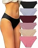 FINETOO 6er Pack Unterhosen Damen Seamless Slips Nahtlo Hipster Unsichtbare Unterhose Sexy Unterwäsche Bequem Dessous Frauen Panties Bikini Mehrpack XS-2XL